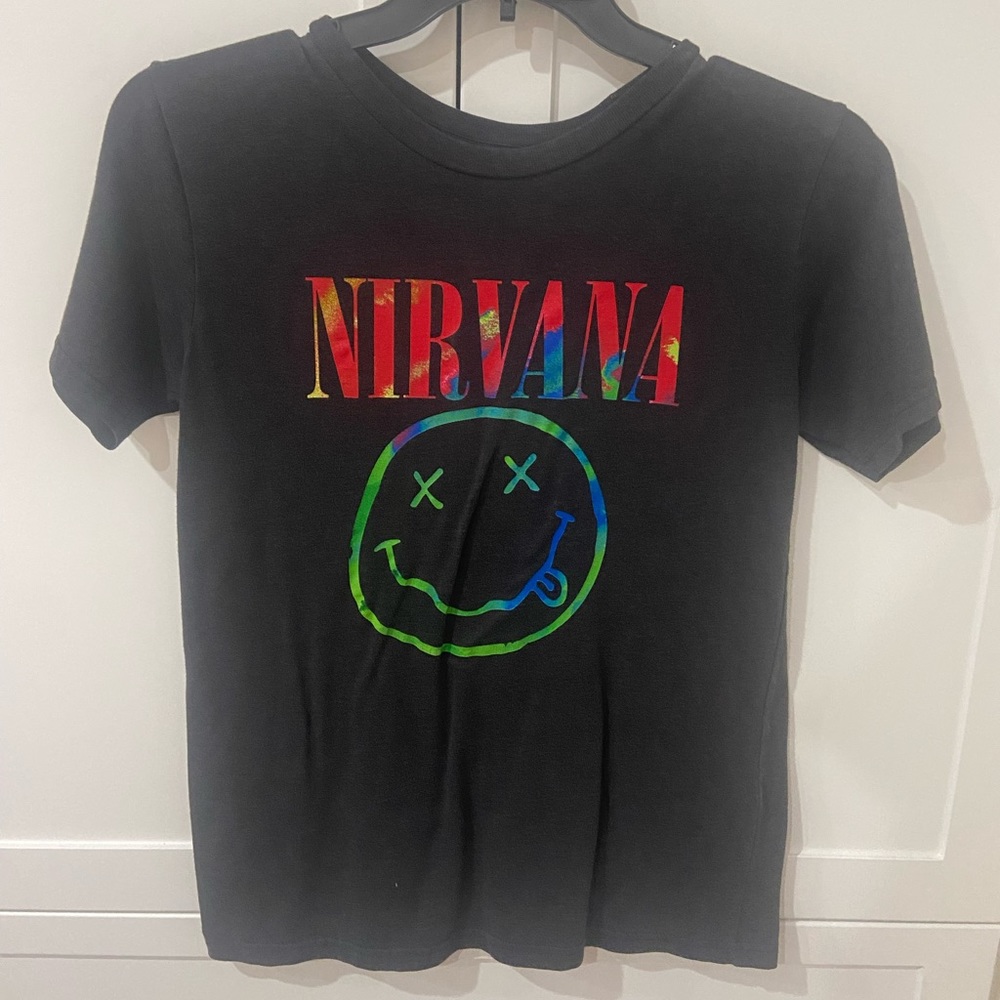 Nirvana medium black tee